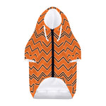 Halloween Zig Zag Pattern Print Dog Zip Up Hoodie