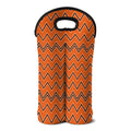 Halloween Zig Zag Pattern Print Double Neoprene Wine Tote