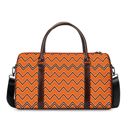 Halloween Zig Zag Pattern Print Duffle Bag