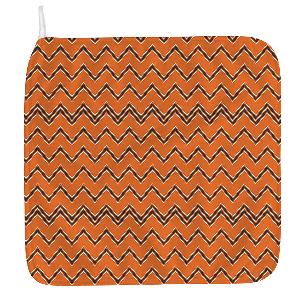 Halloween Zig Zag Pattern Print Hand Towel