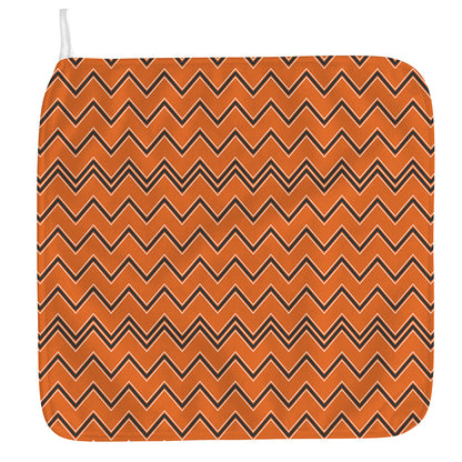 Halloween Zig Zag Pattern Print Hand Towel