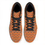 Halloween Zig Zag Pattern Print High Top Leather Sneakers