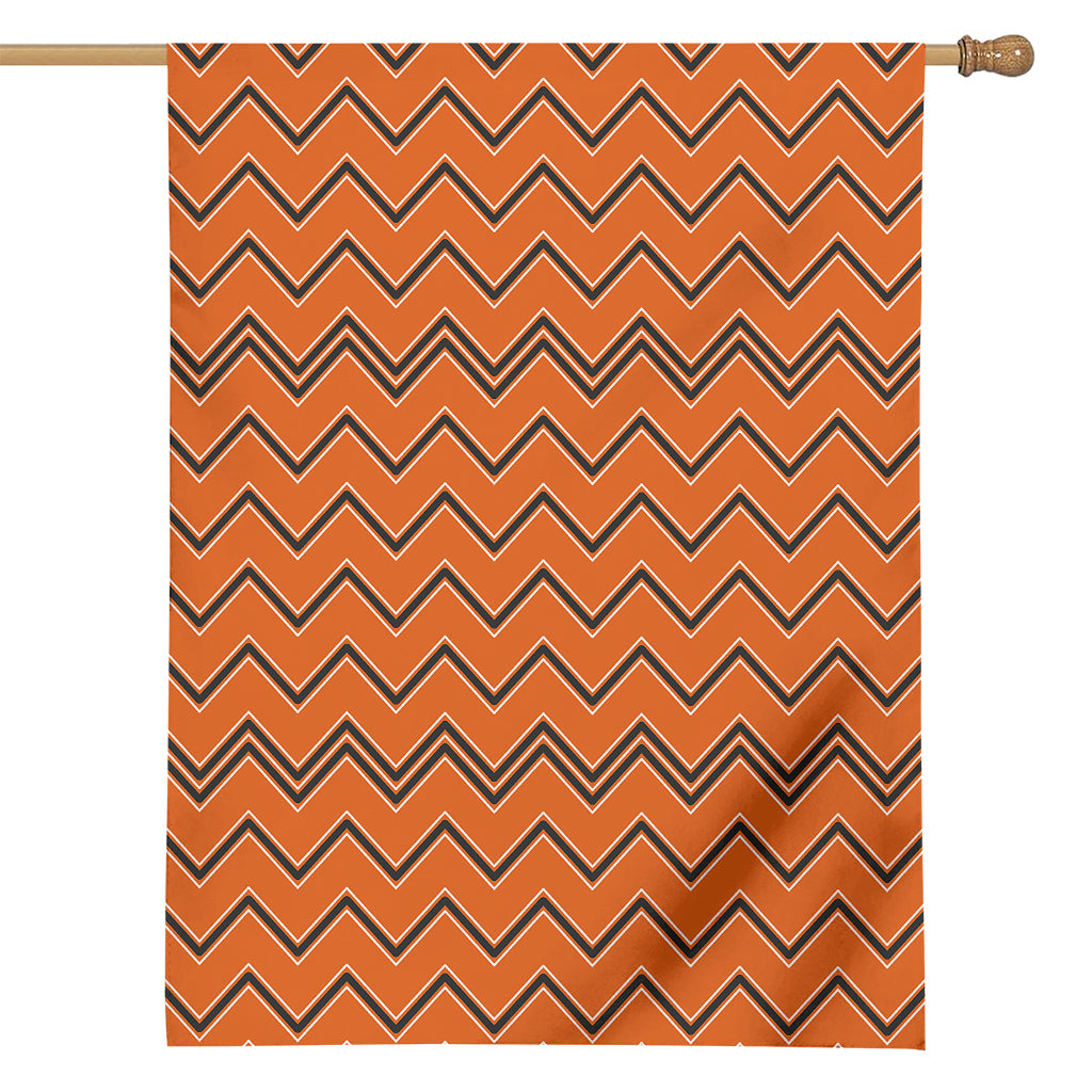 Halloween Zig Zag Pattern Print House Flag