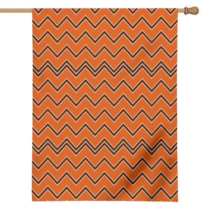 Halloween Zig Zag Pattern Print House Flag