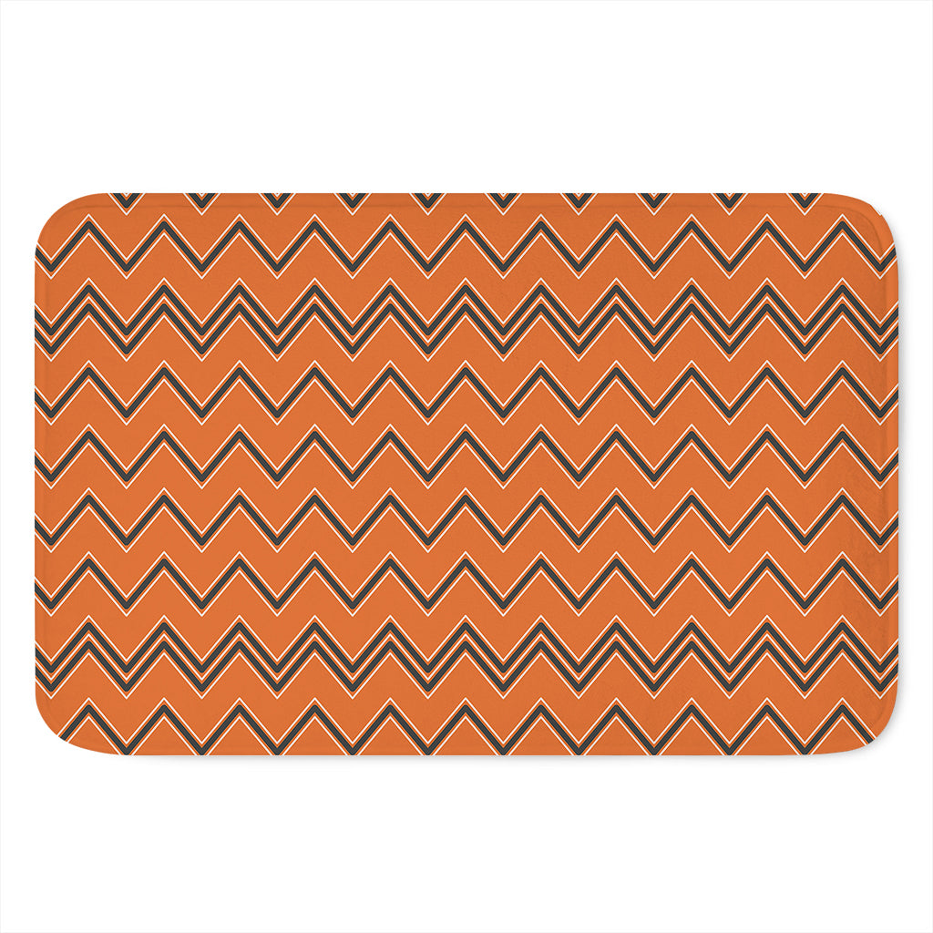 Halloween Zig Zag Pattern Print Indoor Door Mat