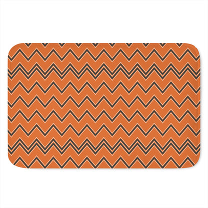 Halloween Zig Zag Pattern Print Indoor Door Mat