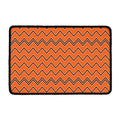 Halloween Zig Zag Pattern Print Kitchen Mat
