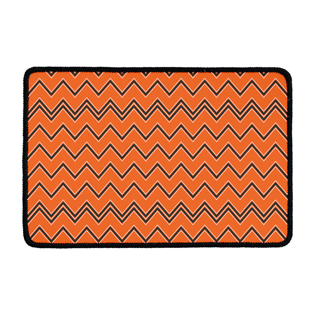 Halloween Zig Zag Pattern Print Kitchen Mat