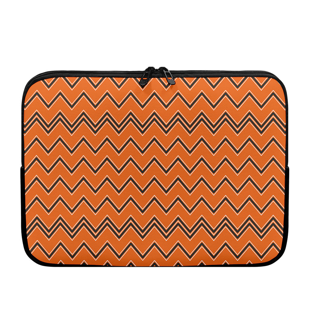 Halloween Zig Zag Pattern Print Laptop Sleeve