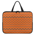 Halloween Zig Zag Pattern Print Laptop Sleeve With Handle