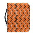 Halloween Zig Zag Pattern Print Leather Bible Cover