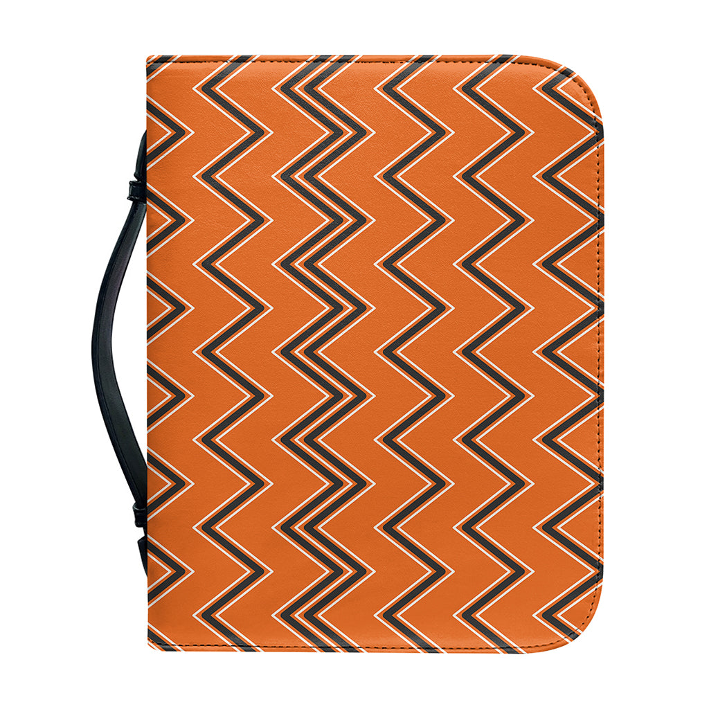 Halloween Zig Zag Pattern Print Leather Bible Cover