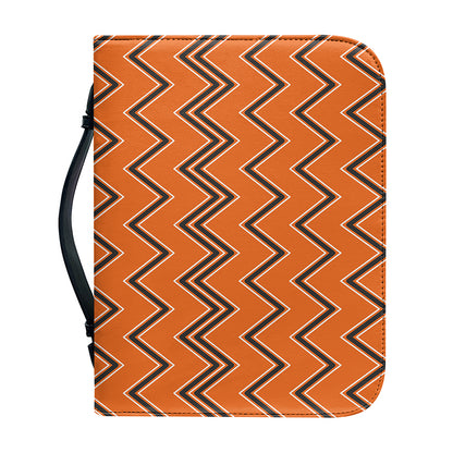 Halloween Zig Zag Pattern Print Leather Bible Cover