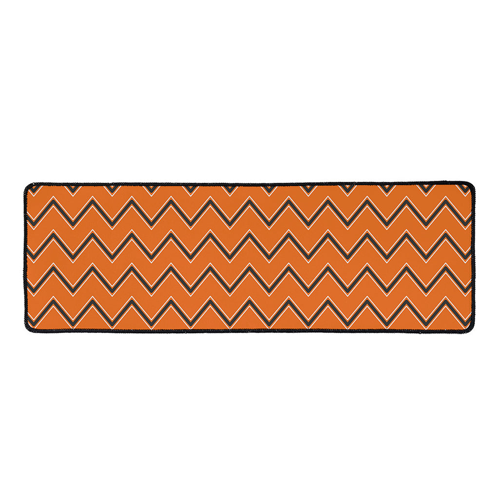 Halloween Zig Zag Pattern Print Long Kitchen Mat