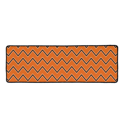 Halloween Zig Zag Pattern Print Long Kitchen Mat