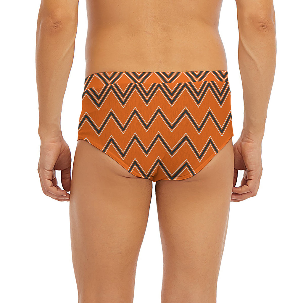 Halloween Zig Zag Pattern Print Men's Briefs