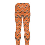 Halloween Zig Zag Pattern Print Men's leggings