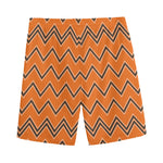 Halloween Zig Zag Pattern Print Men's Sports Shorts
