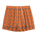 Halloween Zig Zag Pattern Print Mesh Shorts