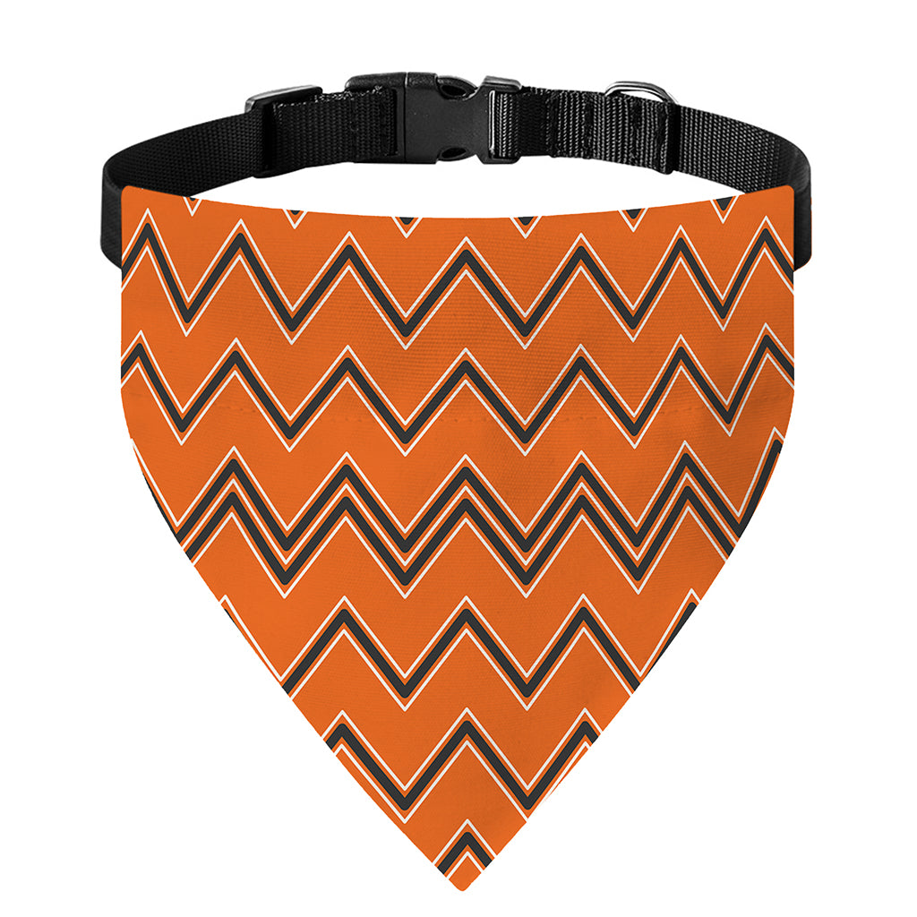 Halloween Zig Zag Pattern Print Over The Collar Dog Bandana