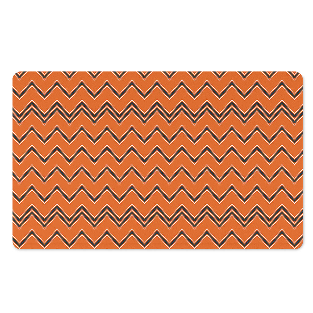 Halloween Zig Zag Pattern Print Polyester Doormat