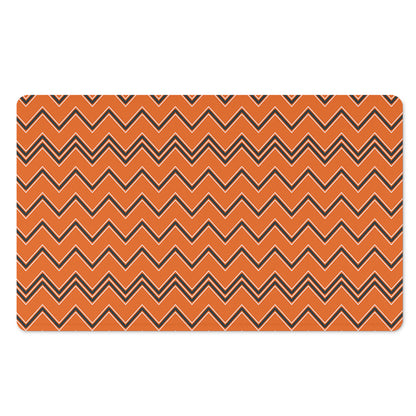 Halloween Zig Zag Pattern Print Polyester Doormat