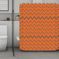 Halloween Zig Zag Pattern Print Polyester Shower Curtain