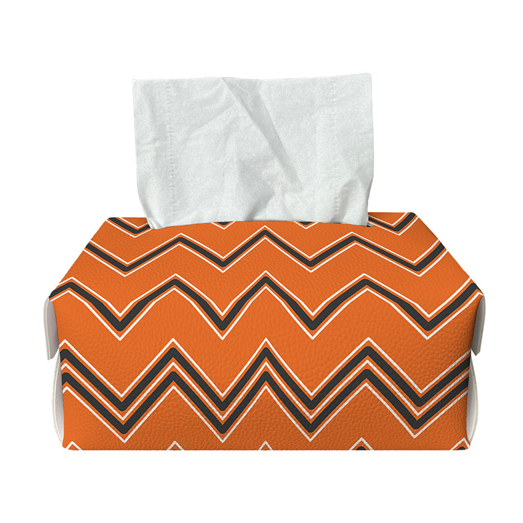 Halloween Zig Zag Pattern Print Rectangle Tissue Box Cover