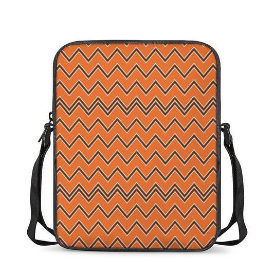 Halloween Zig Zag Pattern Print Rectangular Crossbody Bag