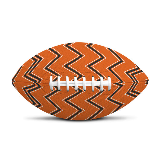 Halloween Zig Zag Pattern Print Rugby Ball