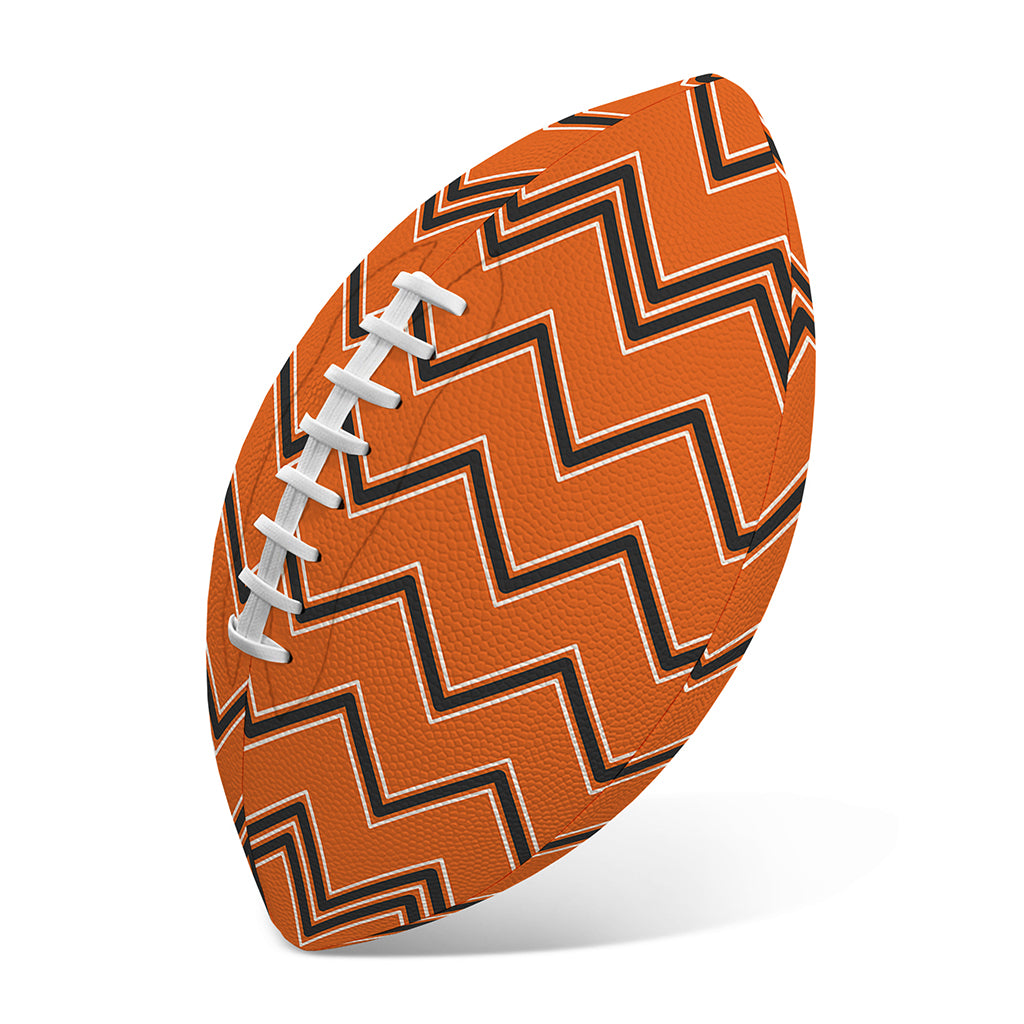 Halloween Zig Zag Pattern Print Rugby Ball