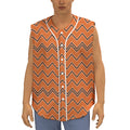 Halloween Zig Zag Pattern Print Sleeveless Baseball Jersey