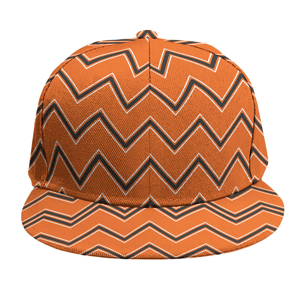 Halloween Zig Zag Pattern Print Snapback Cap