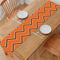 Halloween Zig Zag Pattern Print Table Runner