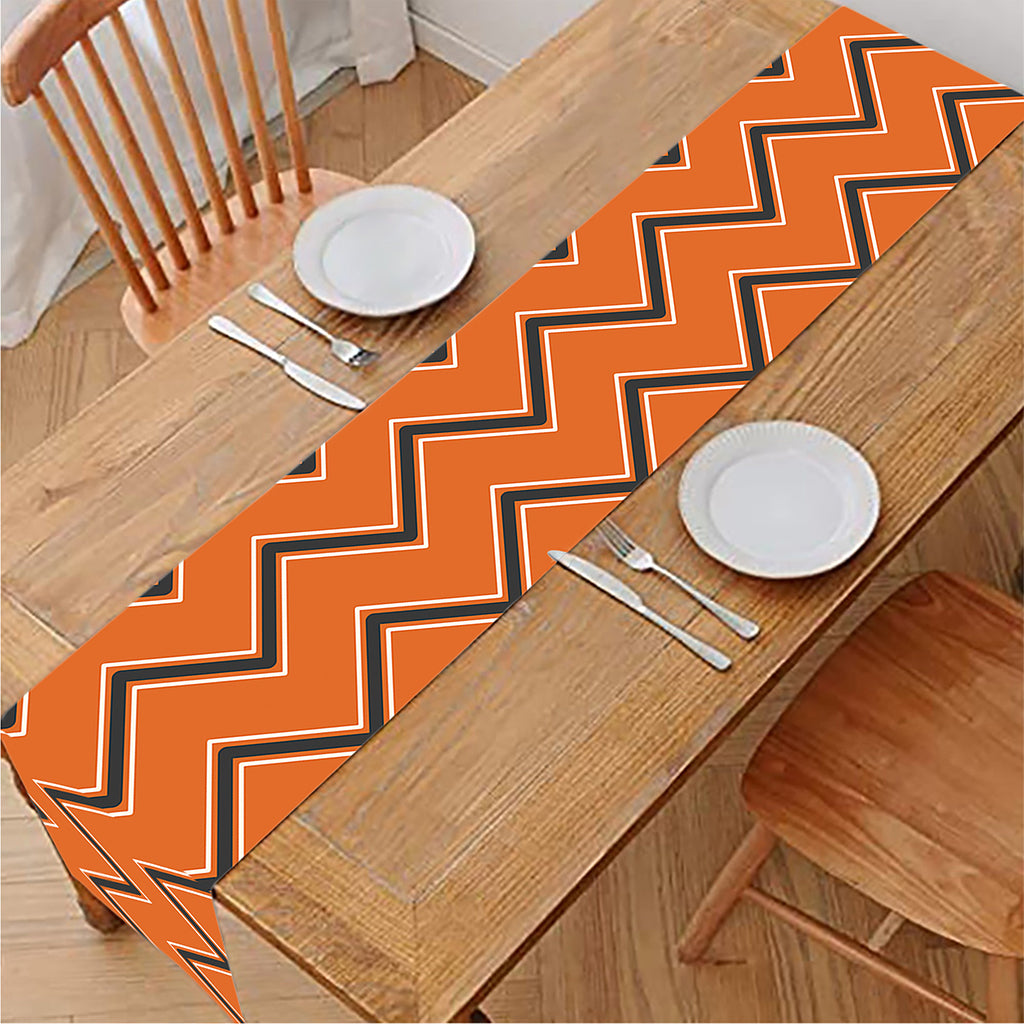 Halloween Zig Zag Pattern Print Table Runner