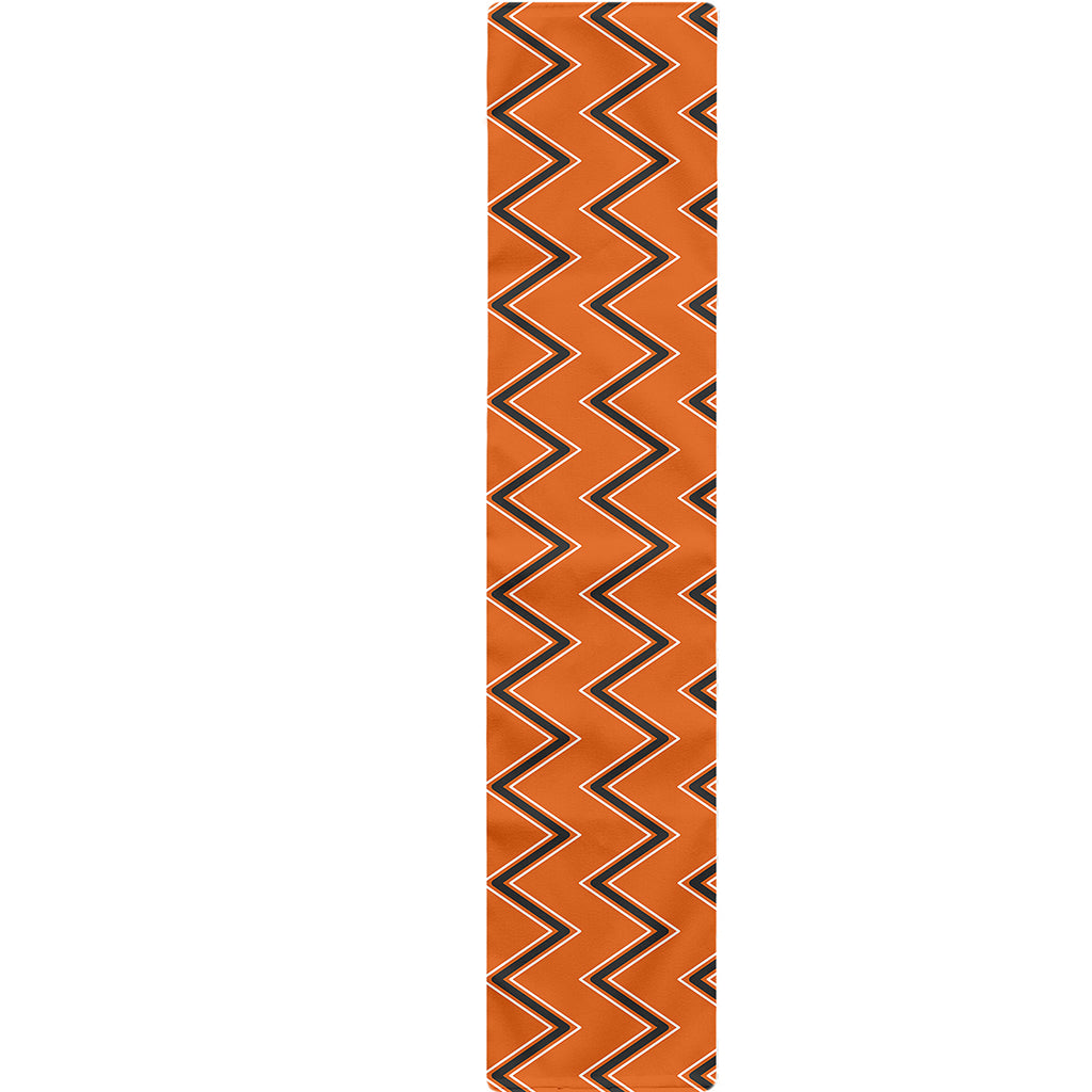 Halloween Zig Zag Pattern Print Table Runner