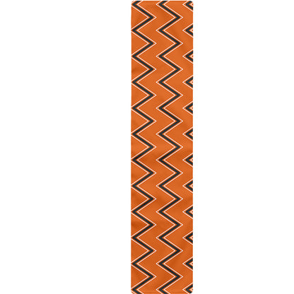 Halloween Zig Zag Pattern Print Table Runner