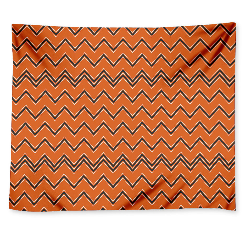 Halloween Zig Zag Pattern Print Tapestry