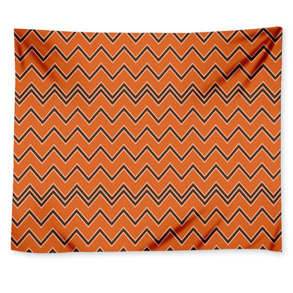Halloween Zig Zag Pattern Print Tapestry