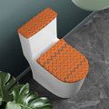 Halloween Zig Zag Pattern Print Toilet Lid And Tank Cover Set