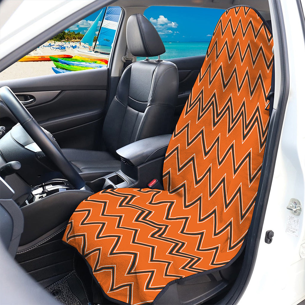 Halloween Zig Zag Pattern Print Waterproof Car Seat Cover