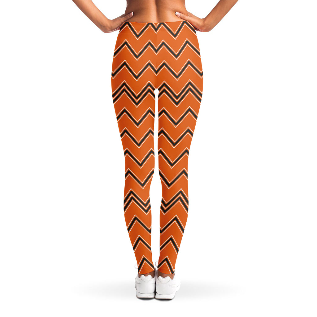 Halloween Zig Zag Pattern Print Women's Leggings