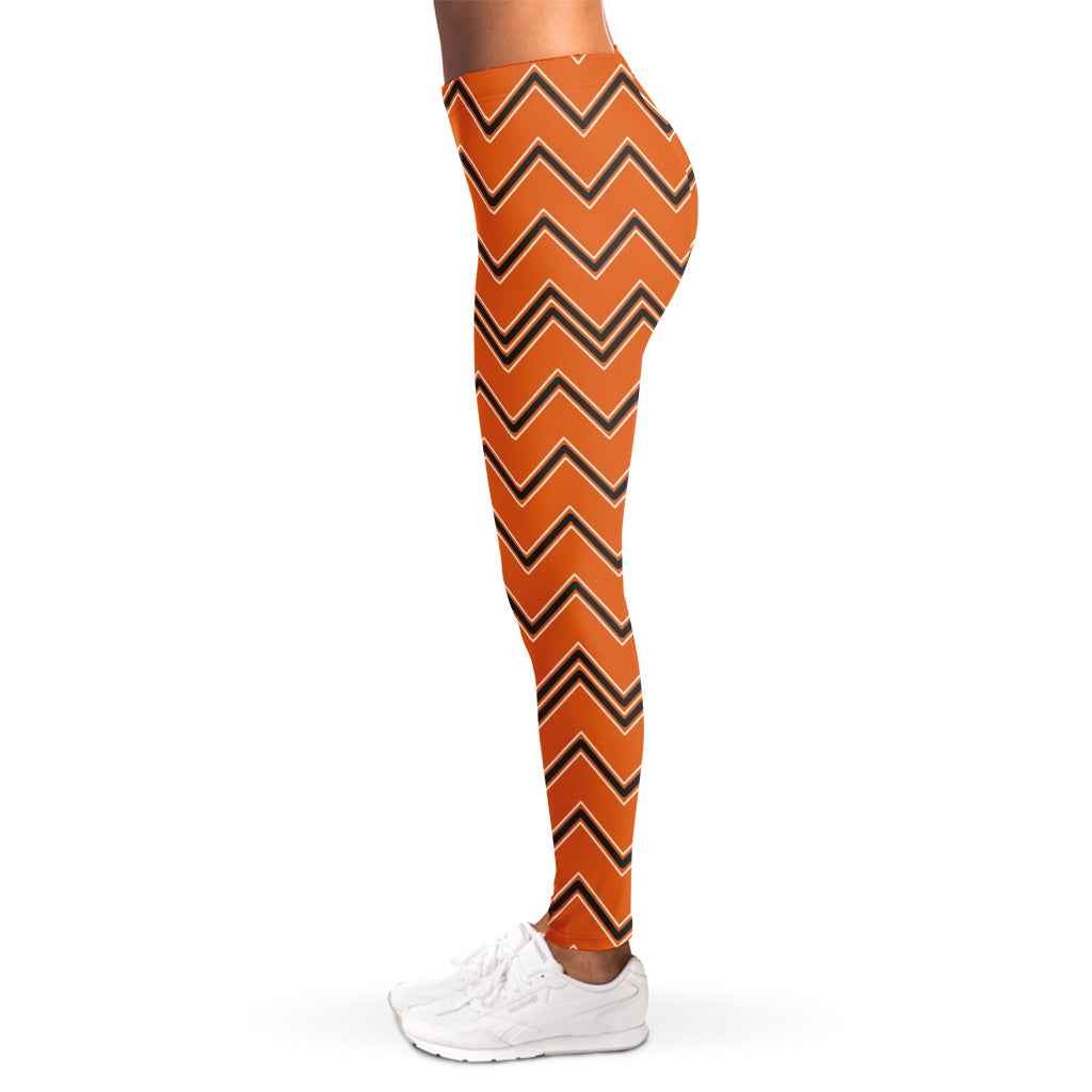 Halloween Zig Zag Pattern Print Women's Leggings