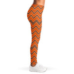Halloween Zig Zag Pattern Print Women's Leggings