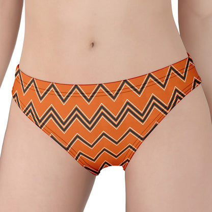 Halloween Zig Zag Pattern Print Women's Panties