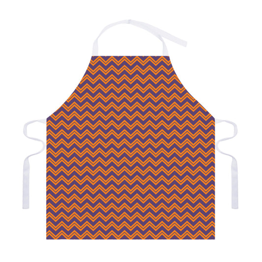 Halloween Zigzag Pattern Print Adjustable Apron