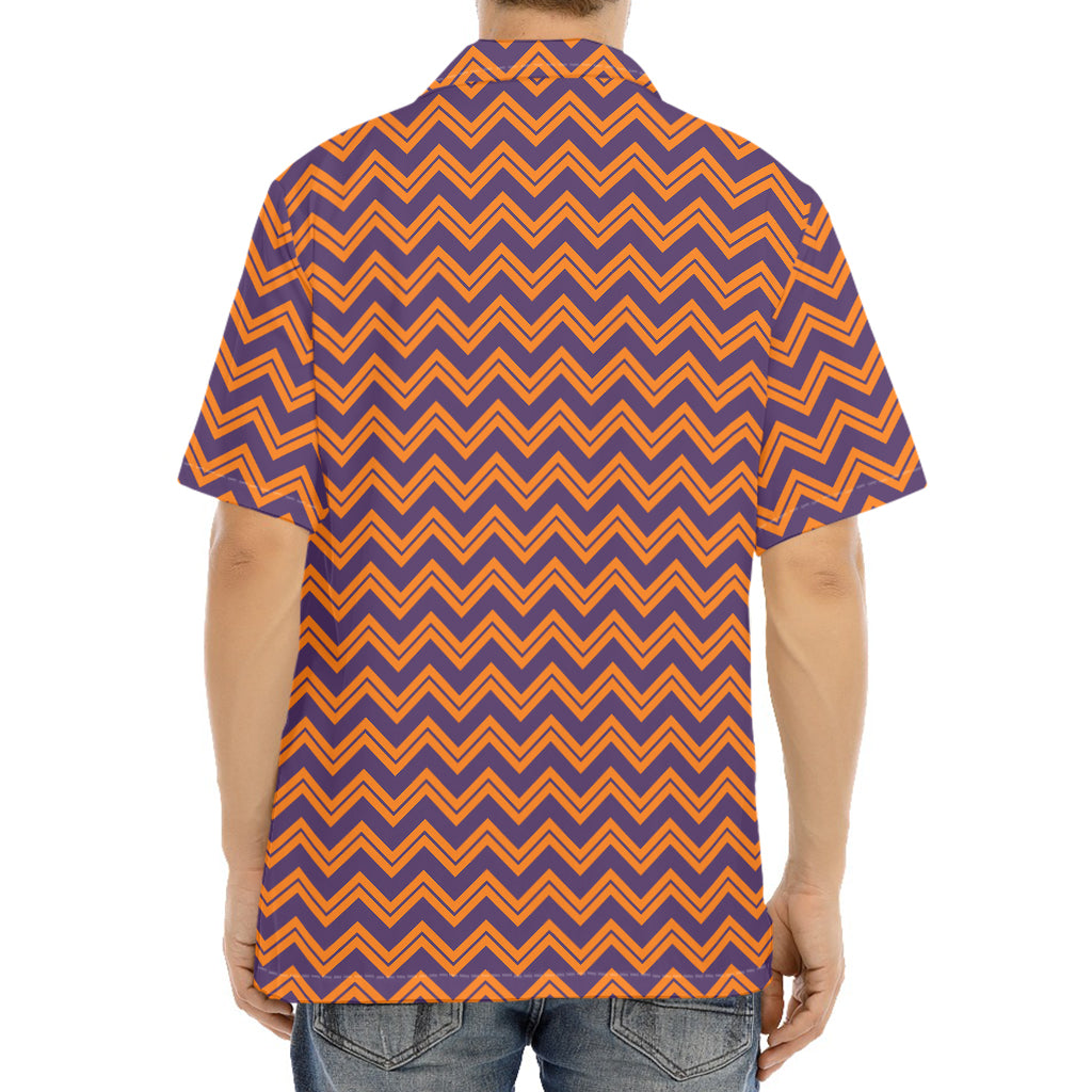 Halloween Zigzag Pattern Print Aloha Shirt