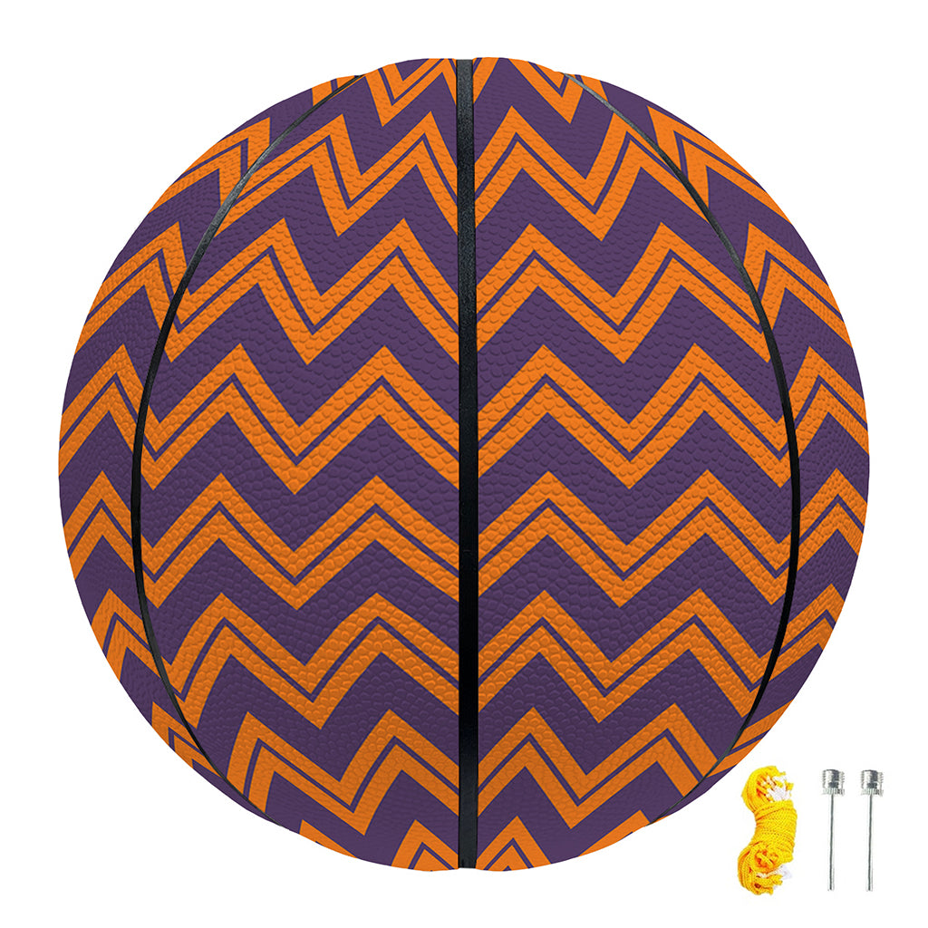 Halloween Zigzag Pattern Print Basketball