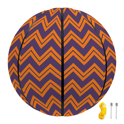 Halloween Zigzag Pattern Print Basketball
