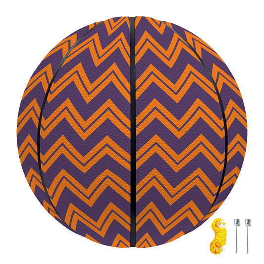 Halloween Zigzag Pattern Print Basketball